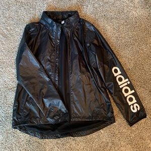 Adidas Black Windbreaker